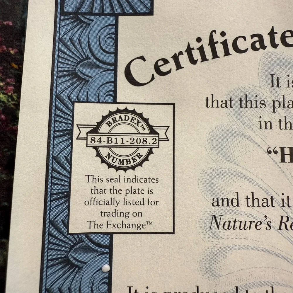Bradford Exchange Nature's Retreats By Thomas Kinkade Hidden Arbor 1999